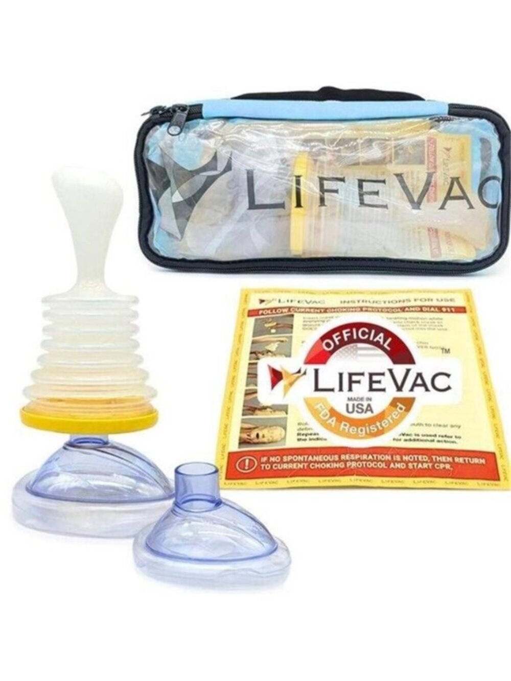 Blue Lifevac Travel Kit Portable Suction Rescue Device, First Aid Kit NEW